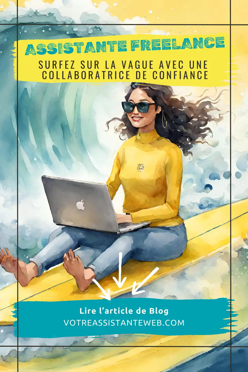 Surfez la vague avec une assistante virtuelle. 