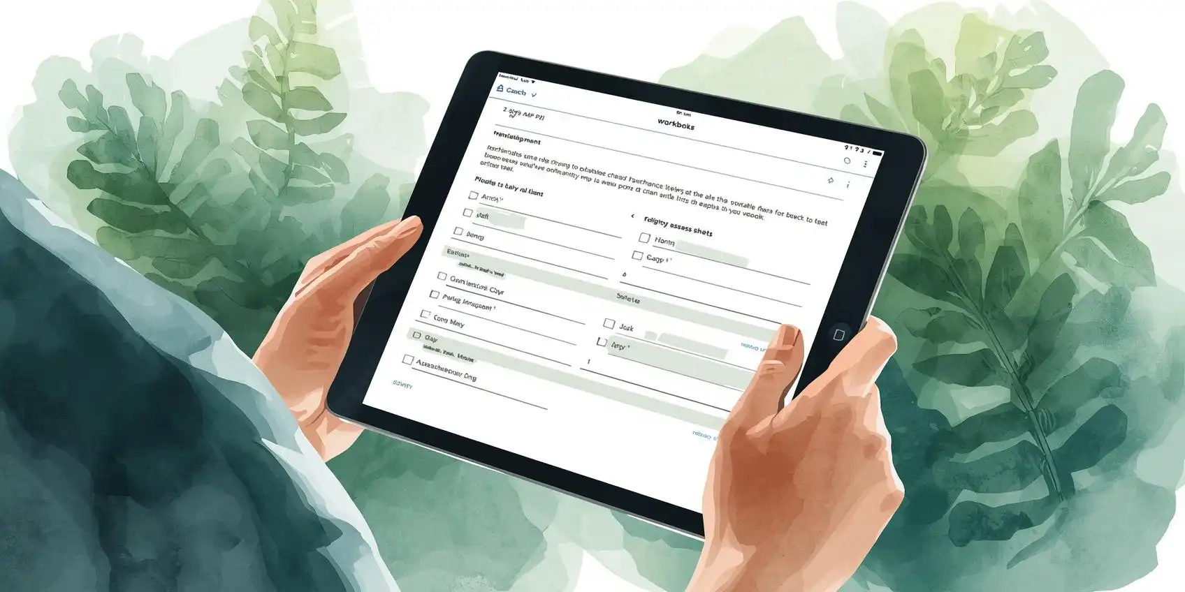 utiliser-pdf-interactif-en-ligne Exemple d’un PDF interactif rempli directement sur une tablette par un coach ou un client
