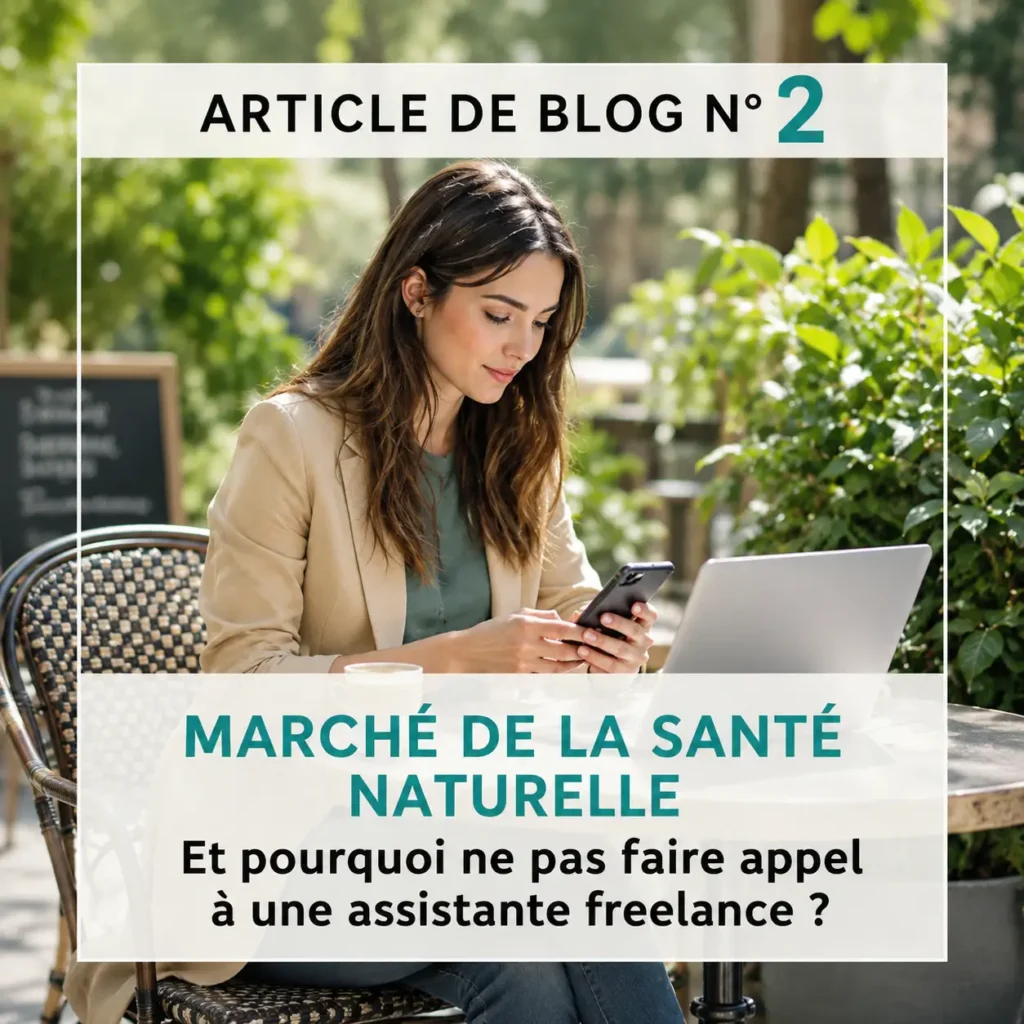 Professionnelle du bien-être travaillant sur son ordinateur et son téléphone à la terrasse d’un café